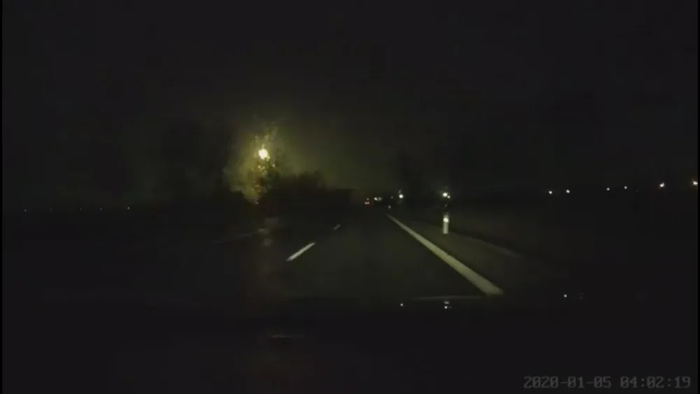 Bolid nad severním obzorem