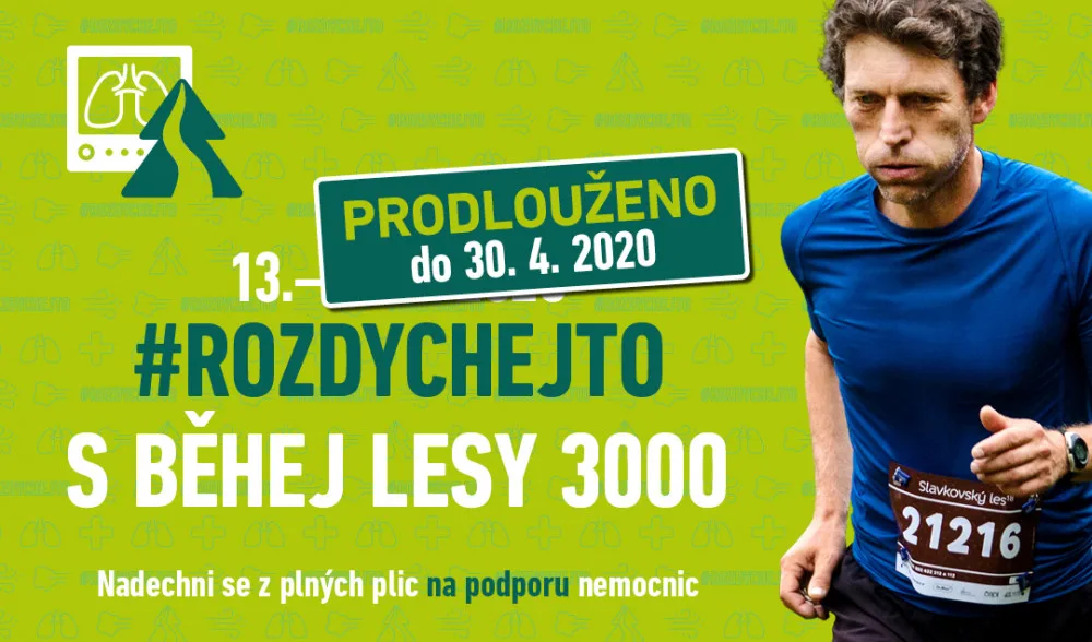 Výzva #rozdychejto s Běhej lesy 3000 je prodloužena do konce dubna