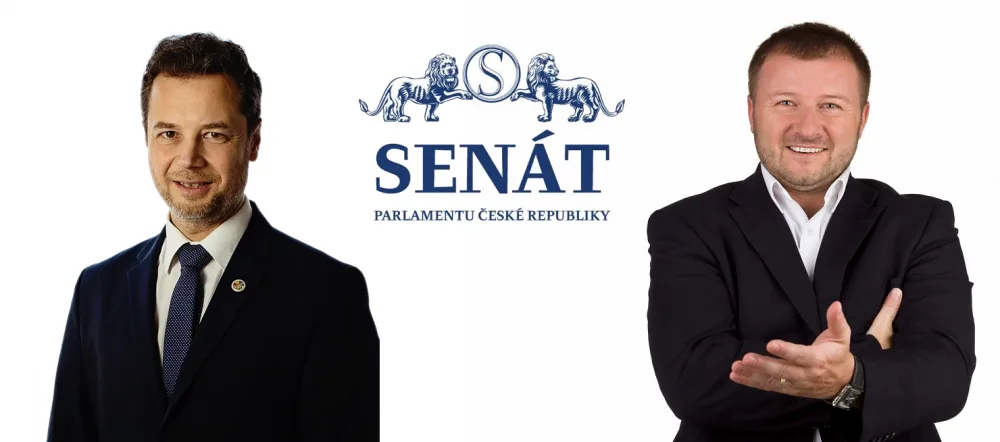 Vítězové senátních voleb na Vysočině Josef Klement (KDU-ČSL) a Jaroslav Chalupský (ČSSD)