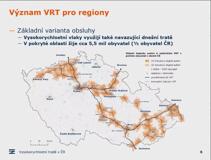 Do Prahy za 37 minut, do Brna za 25. Vysokorychlostní trať přinese Jihlavě i významné ekonomické výhody