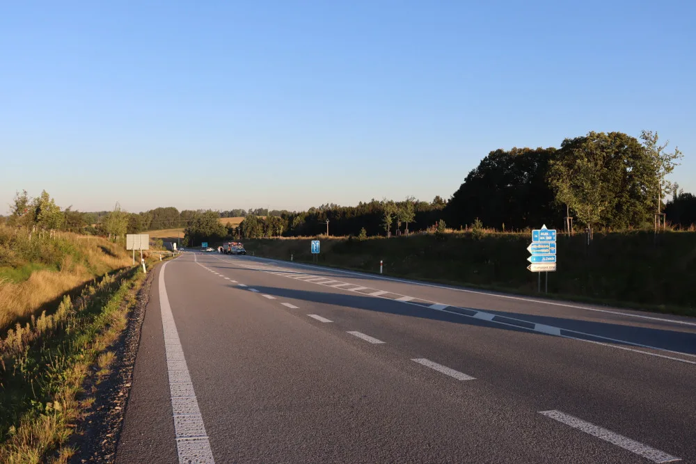Místo, kde došlo k tragické dopravní nehodě
