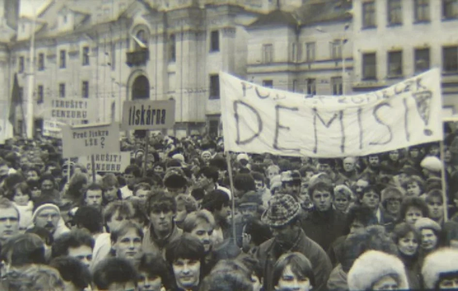 Revoluční plamen se v roce 1989 v Jihlavě rozhořel o týden později než v Praze