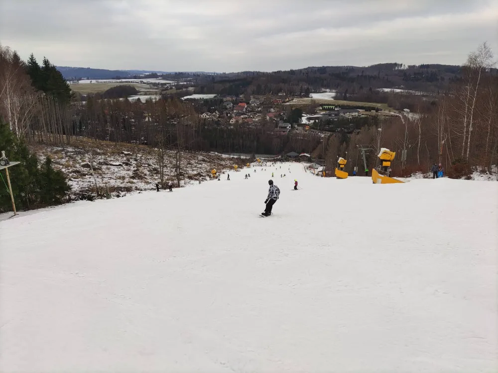 Skiareál Šacberk v sobotu.