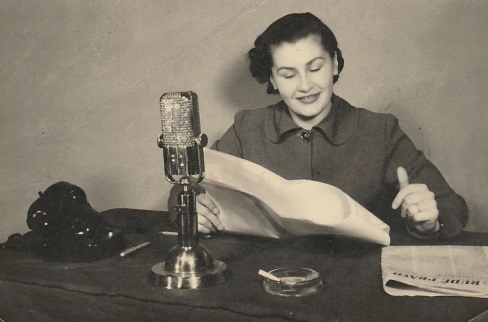 V rozhlase, 1952, zdroj: archiv rodiny