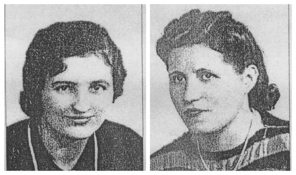 Sestry Kovárníkovy, zleva: Ludmila Soukupová - Kovárníková, Marie Kovárníková