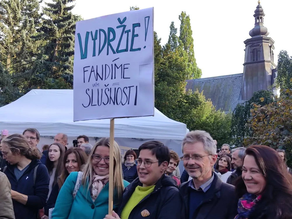 Solidarita není kobliha, vzkázal lidem Miloš Vystrčil na dnešním předvolebním koncertu v Jihlavě