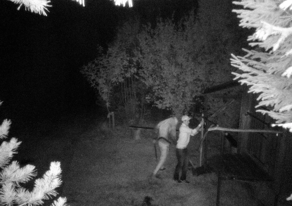 Někdo se vloupal do myslivecké chaty, policie hledá dva muže na fotkách. Nevíte, o koho jde?