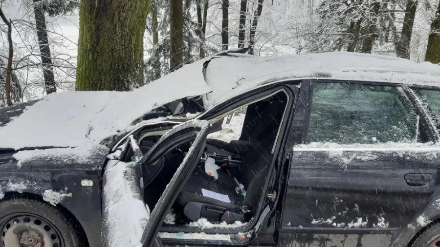 Fotografie z dopravní nehody v Žirovnici