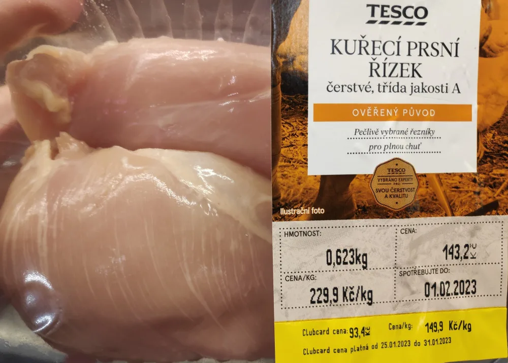 Kuřecí maso z řetězce Tesco