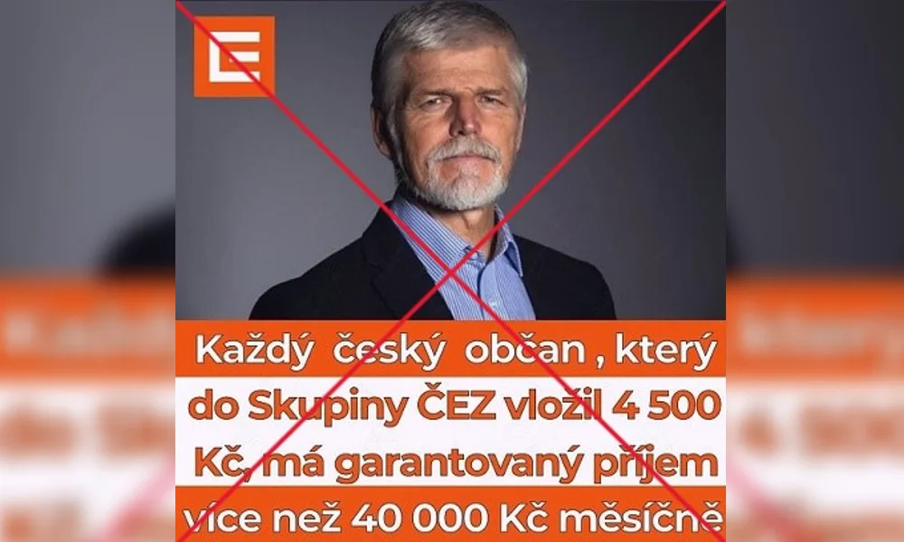 Podvodné reklamy lákají na investování. Využívají prezidenta Pavla i firmu ČEZ