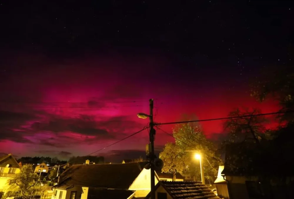 Nedělní nebe nad Vysočinou ozdobila polární záře. Takovou jsme nezažili již roky, říkají astronomové