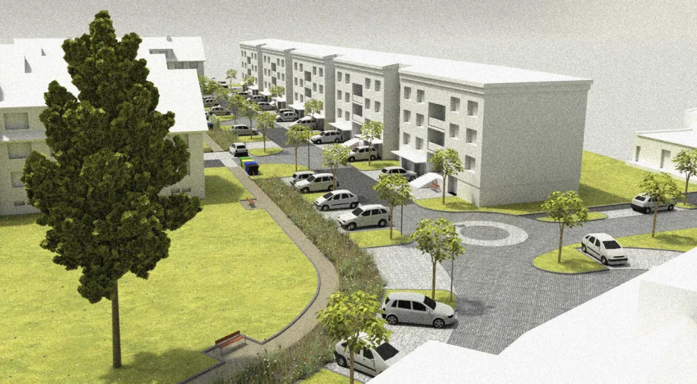 Telč dá letos za dokončení úprav na sídlišti U Štěpnického rybníka 30 milionů.