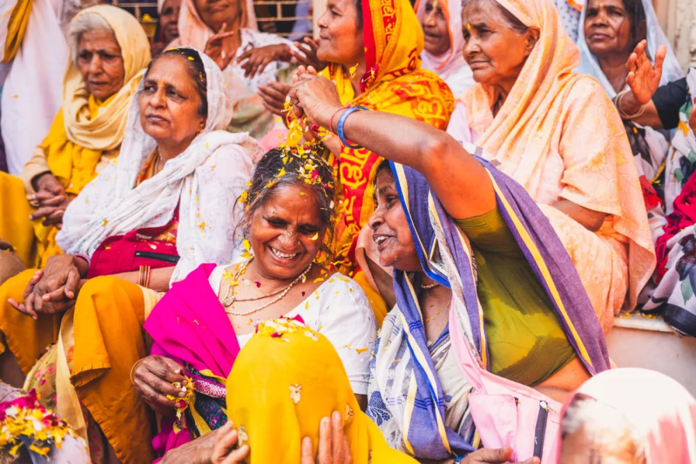 Widow Holi ve Vrindavanu