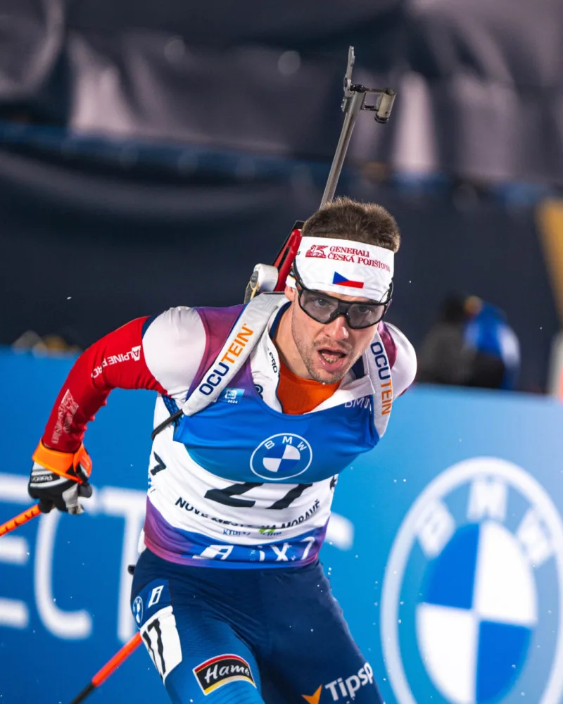 Krčmář byl 19. ve sprintu biatlonistů na MS v Novém Městě, vyhrál Laegreid