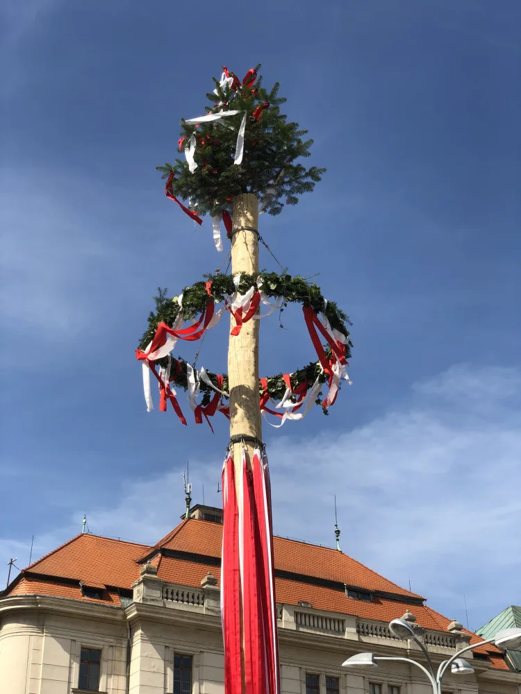 VIDEO: Májové slavnosti v Jihlavě ve znamení folkloru. Podívejte se na letošní zaplétání máje