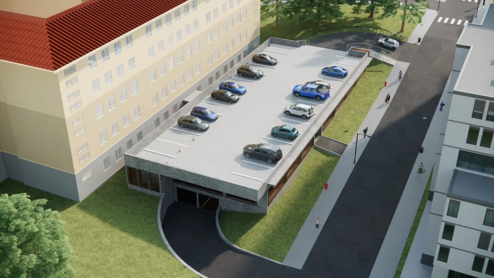 Parkovací dům u policejního ředitelství vyjde na téměř 103 milionů, stavba byla dnes zahájena