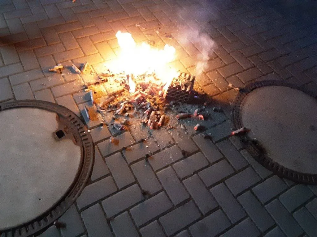 Požár pyrotechniky v Jihlavě. Foto: Se svolením HZS Kraje Vysočina