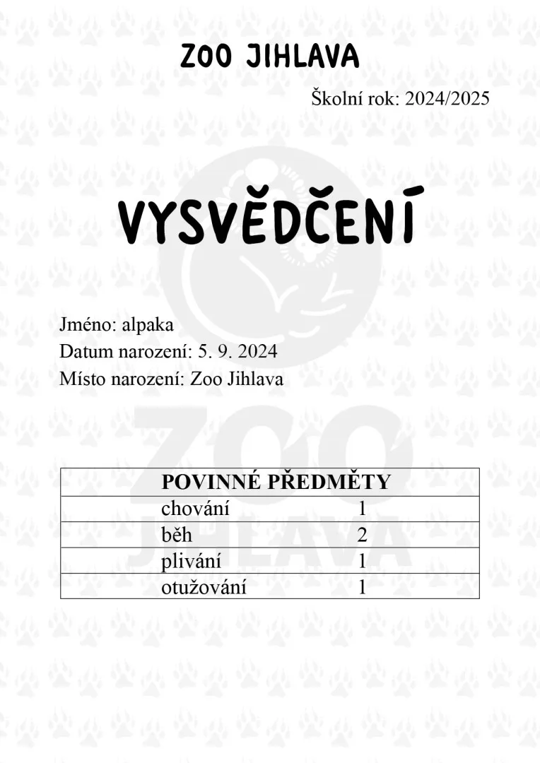 Zvířata v jihlavské zoo dostala také známky. Foto: Se svolením Zoologické zahrady Jihlava