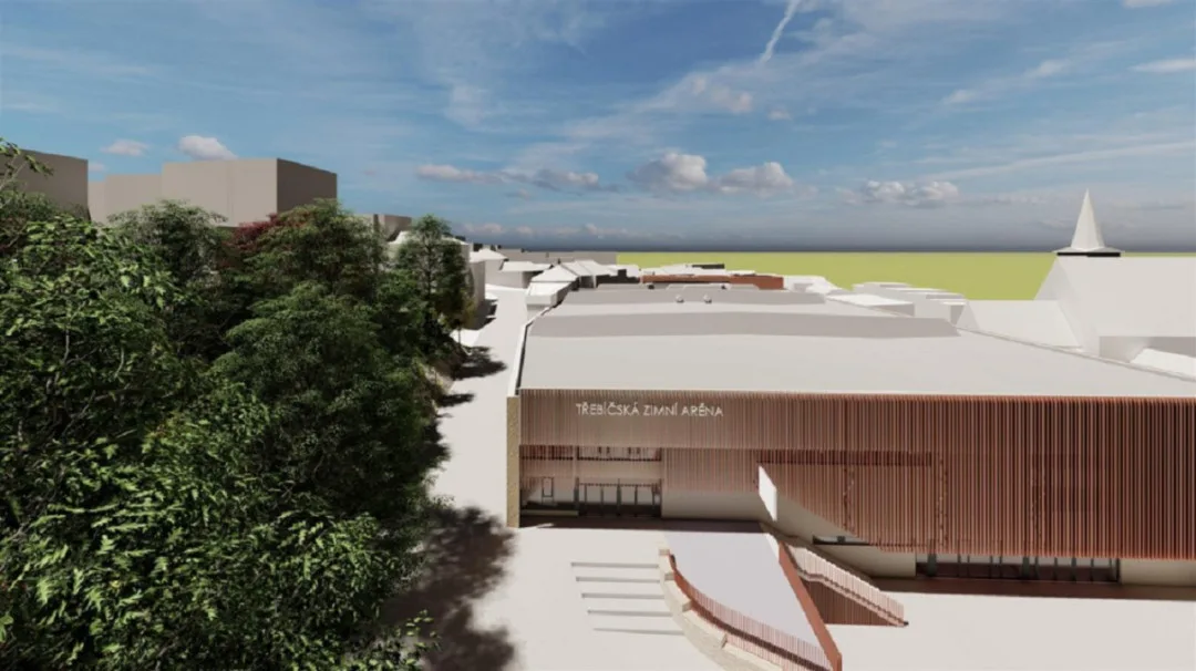 Vizualizace modernizovaného zimního stadionu. Zdroj: Se souhlasem Města Třebíč