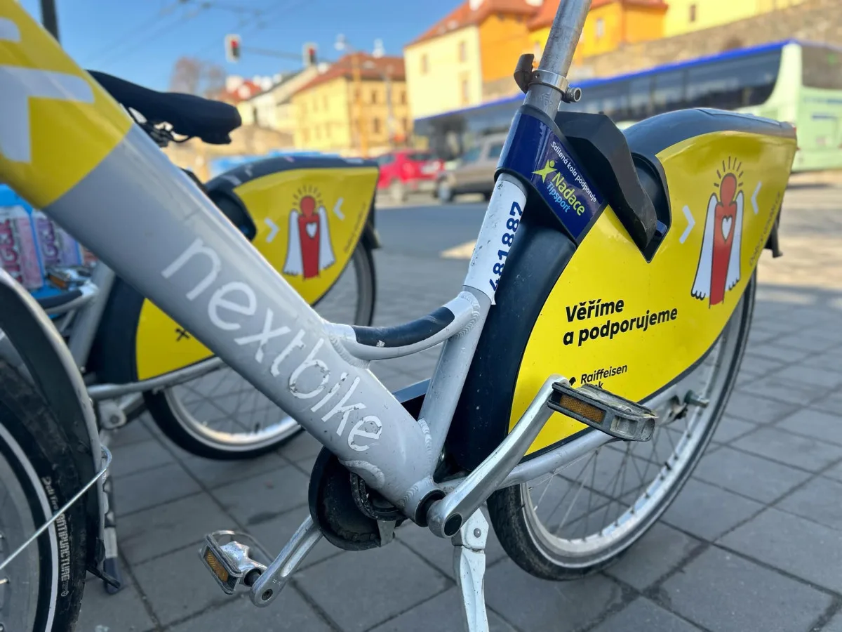 Sdílená kola Nextbike v Jihlavě.
