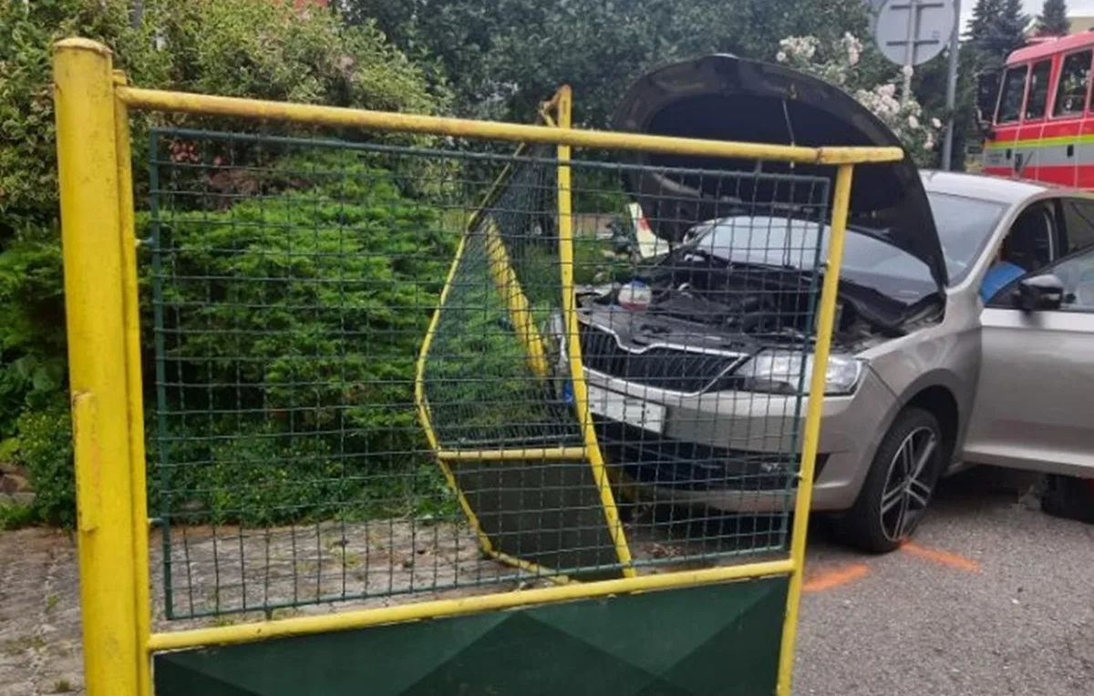 Sedmasedmdesátiletý řidič nezvládl řízení. Naboural do plotu a zranil se. Foto: Se svolením Policie ČR