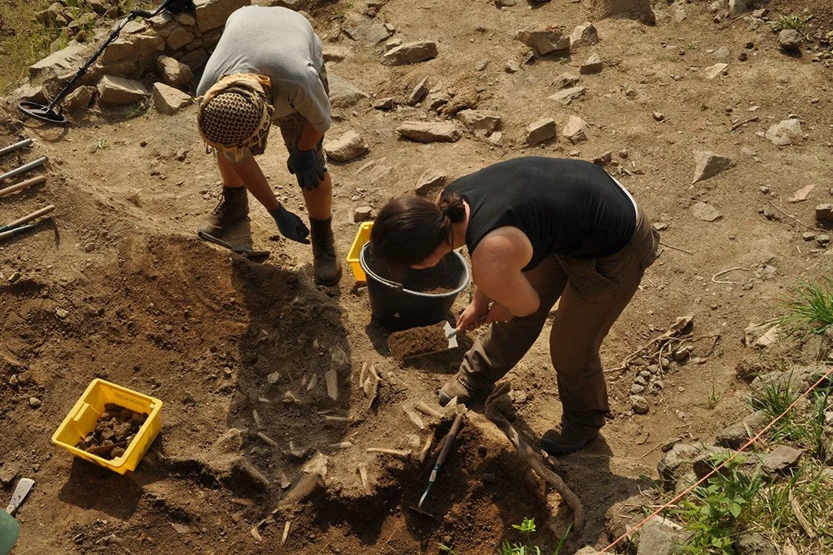 Na zřícenině Rokštejna u Brtnice odkrývají odborníci velkou markraběcí lázeň. Foto: Se svolením Ústavu archeologie a muzeologie Masarykovy univerzity