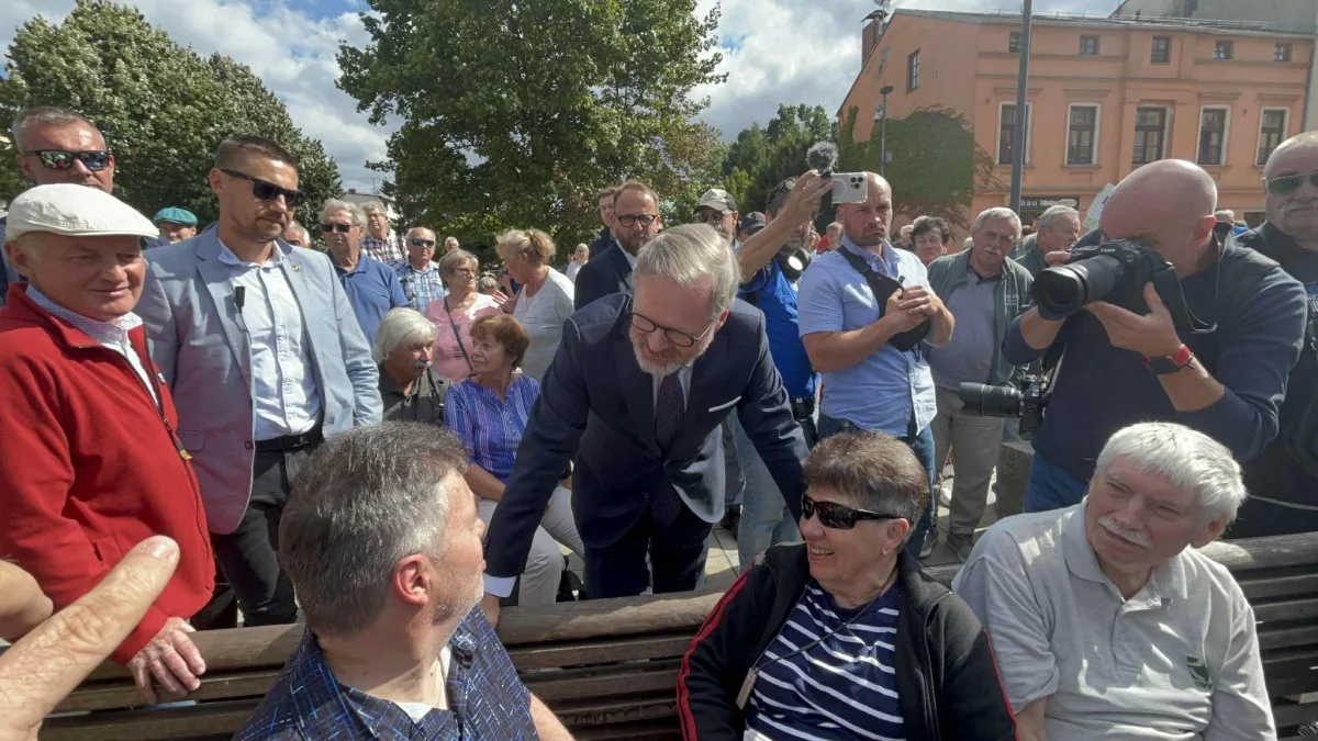FOTO: Jihlava středobodem politické mapy Česka. Po Rakušanovi přijel i premiér Fiala