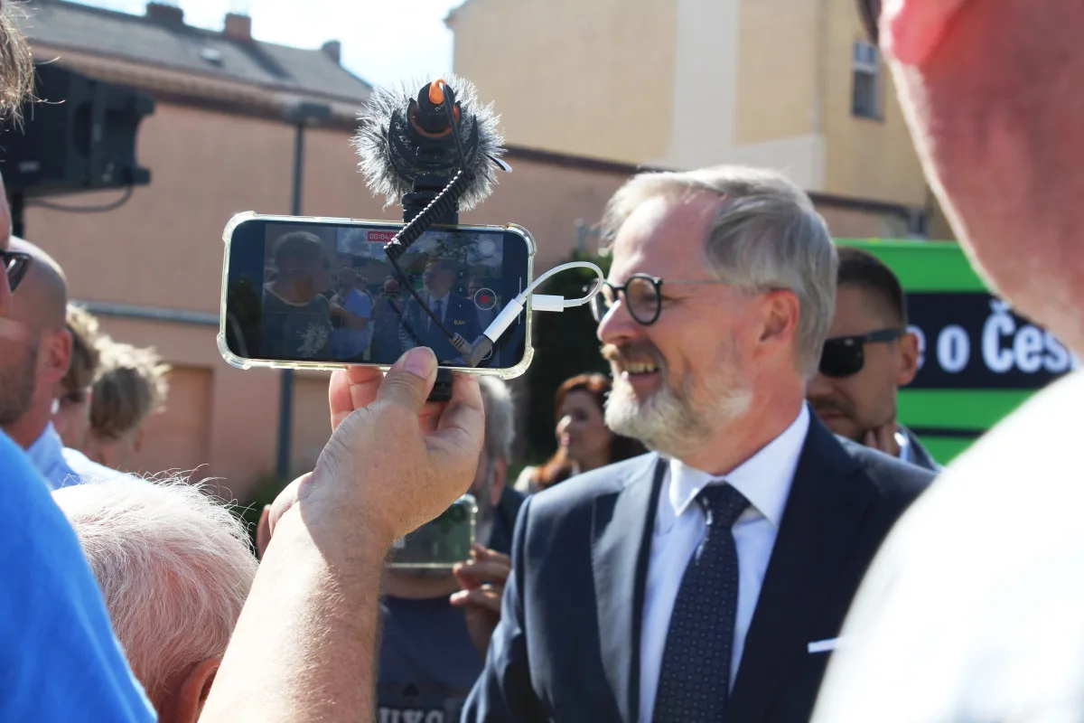 VIDEO: Jihlava středobodem politické mapy Česka. Po Rakušanovi přijel premiér Fiala