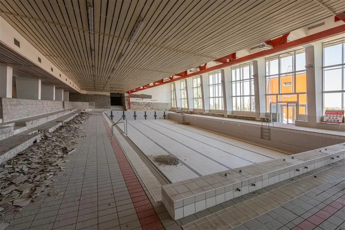 Oprava bazénu pokračuje, konstrukce jsou v lepším stavu, než se předpokládalo. Foto: Se svolením města Jihlava