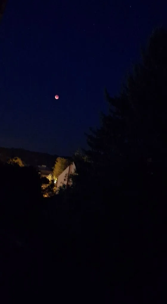 FOTO: Výjimečná událost. Zatmění měsíce v noci na dnešek fotili i lidé na Vysočině