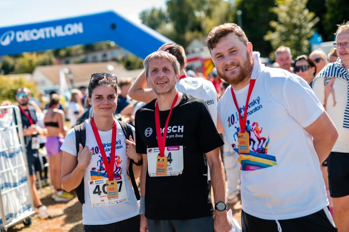 Záběry z průběhu akce Jihlavský půlmaraton 2025 ze dne 7. září 2025. Foto: Bosch
