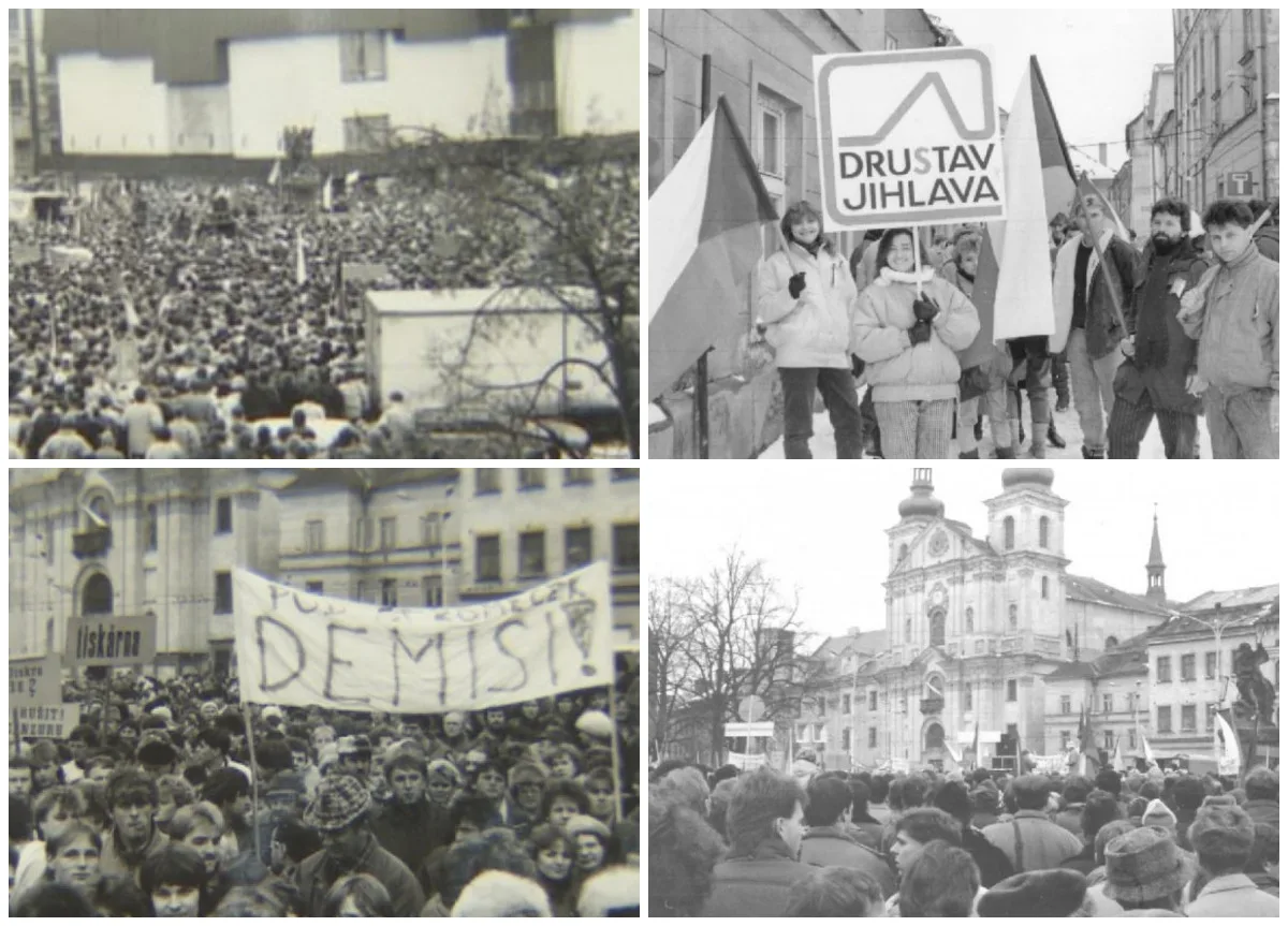 Revoluční plamen se v v Jihlavě rozhořel o týden později. Hlavními lídry byli vysokoškoláci