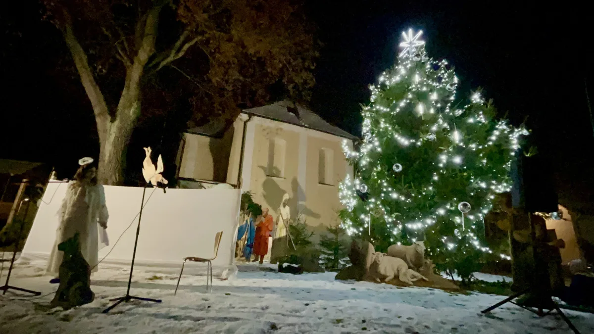 VIDEO: Také v Dolní Cerekvi zahájili advent. Stromek u kostela rozsvítil anděl