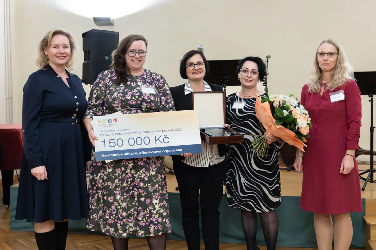 Jihlavská nemocnice získala ocenění od ministra zdravotnictví. Foto: Se svolením Nemocnice Jihlava
