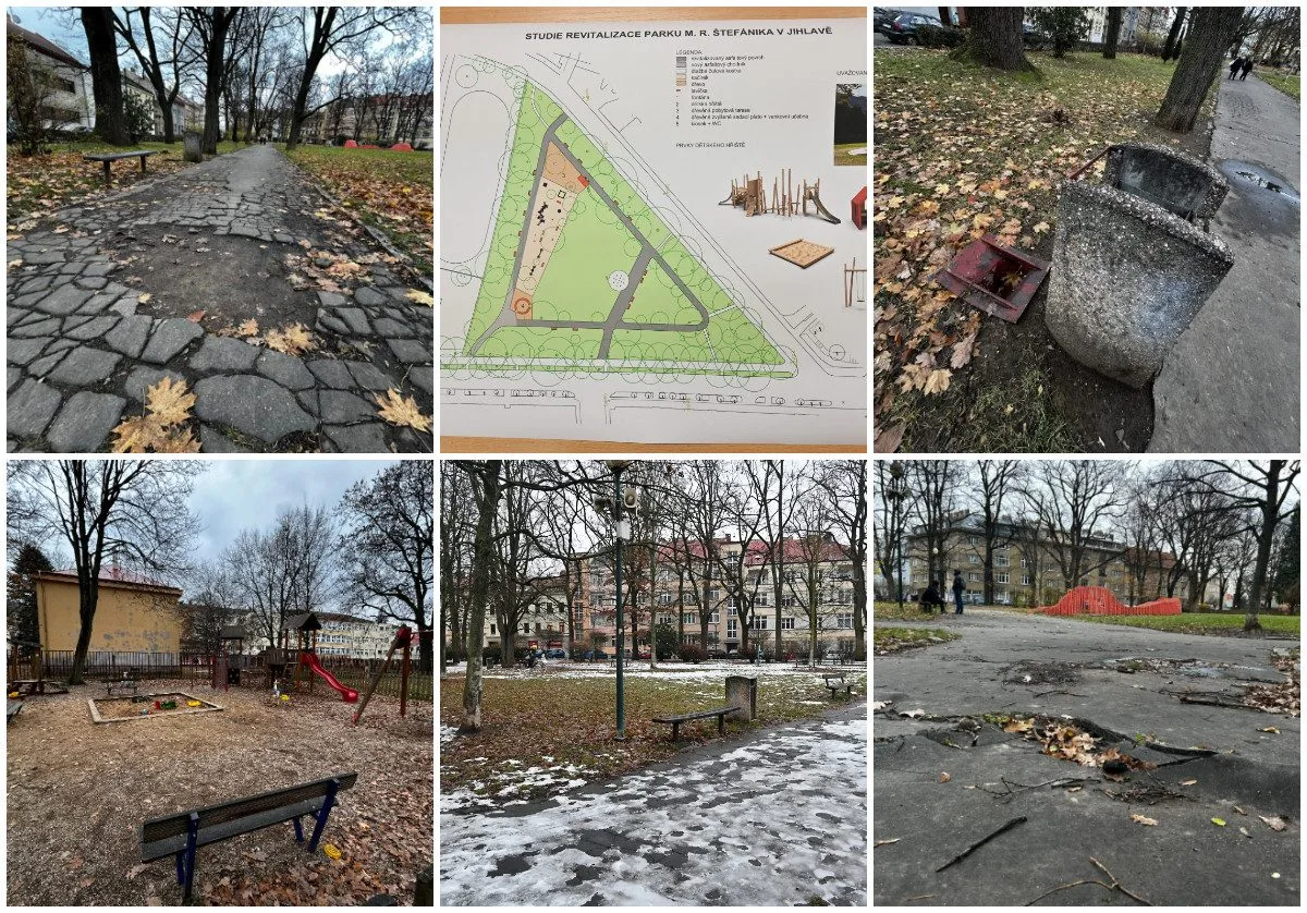 Jihlavané se shodli, že park M. R. Štefánika dožívá. Co chtějí vylepšit?