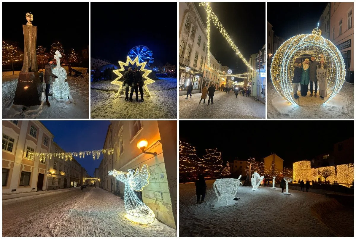 FOTO: Tisíce světýlek a sníh. Jihlava i po Vánocích láká k večerní procházce