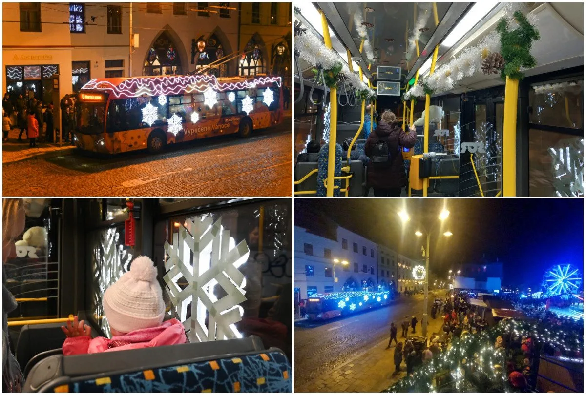 Jihlavský vánoční trolejbus se líbil. Získal speciální ocenění