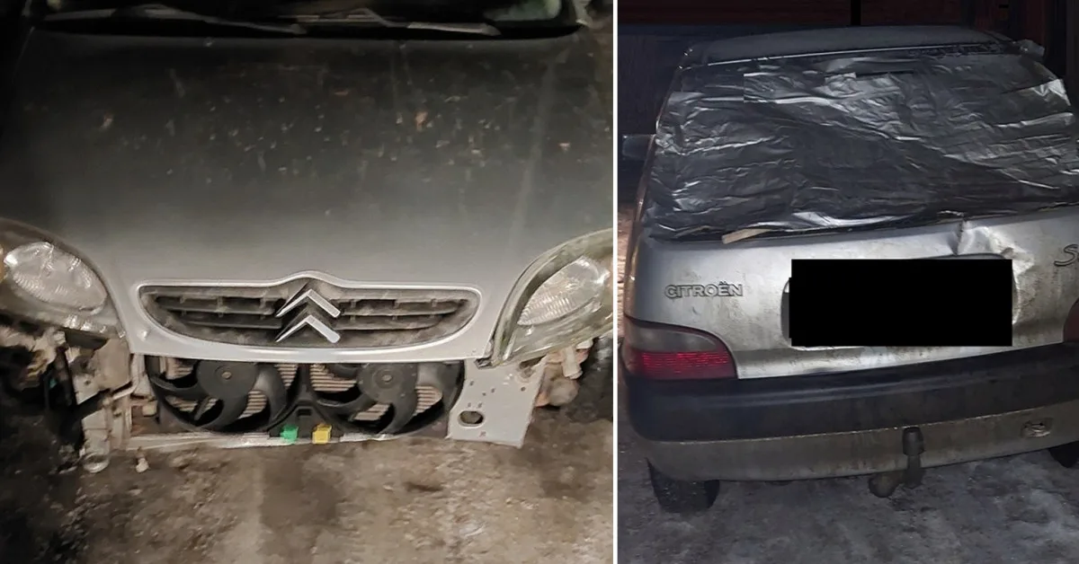 Vůz v katastrofálním stavu vezl v Třešti mladíky a nezletilou dívku, všichni pili. Foto: Se svolením Policie ČR