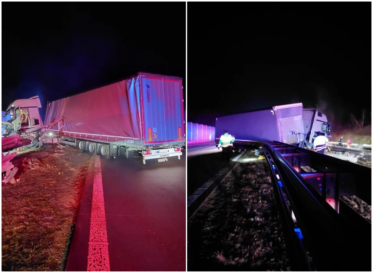 Na D1 bouralo pět vozidel, mezi nimi i autobus. Jeden člověk skončil v nemocnici