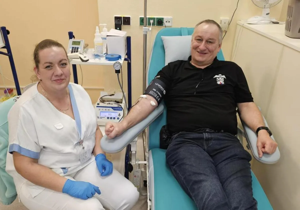 Richard Gnojek při svém posledním odběru krve 28. ledna 2026
