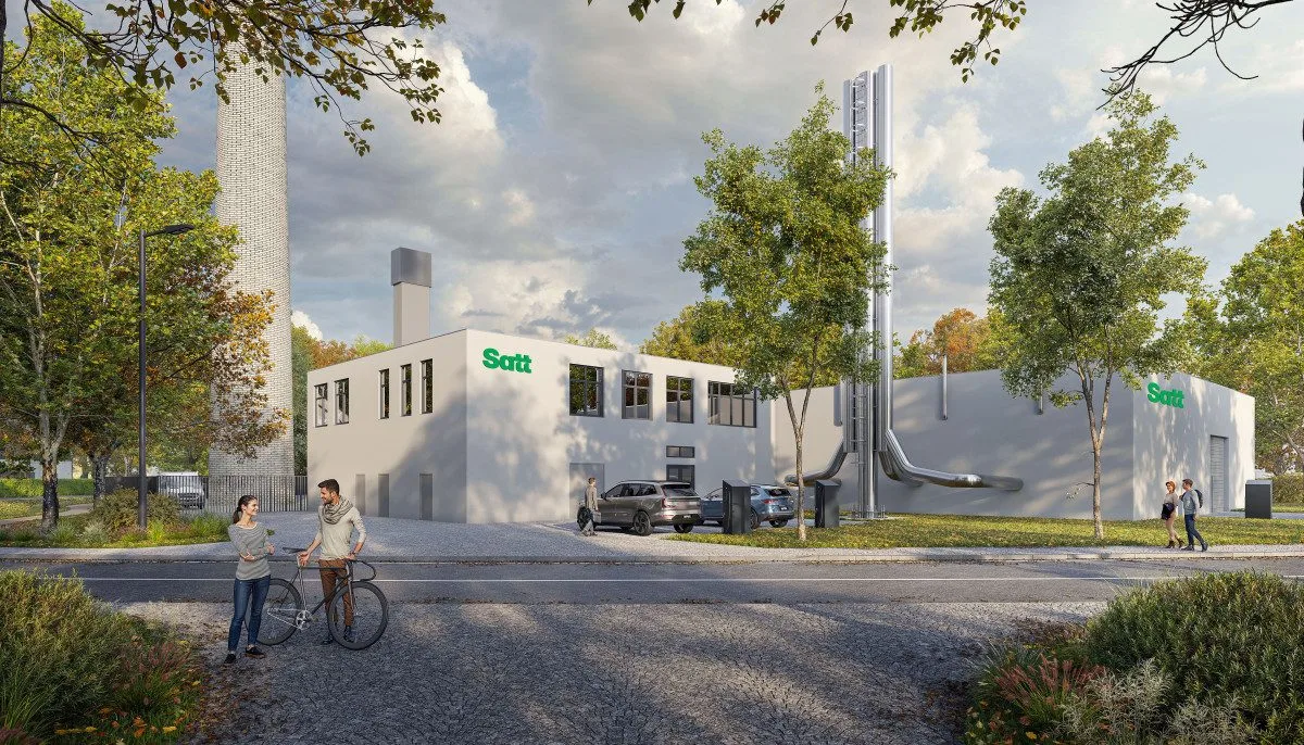 Jihlavský odpad zamíří do Žďáru. Nová teplárna ho bude spalovat od roku 2030. Vizualizace: Se svolením Satt