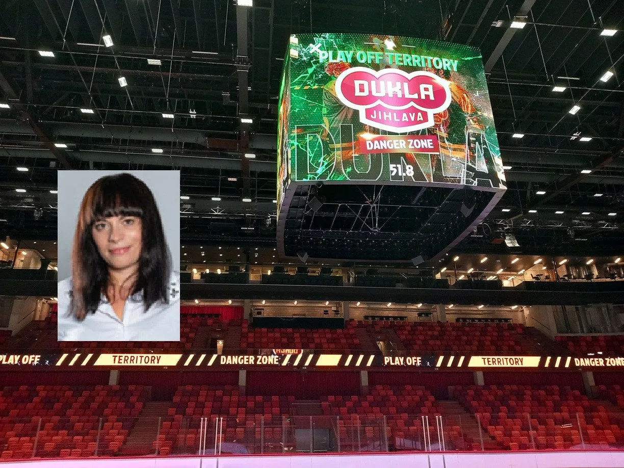 Na play-off uděláme show, která tu ještě nebyla, těší se Ruth Denčevová z Dukly. Foto: Martin Singr + se svolením HC Dukla Jihlava (redakčně upraveno)