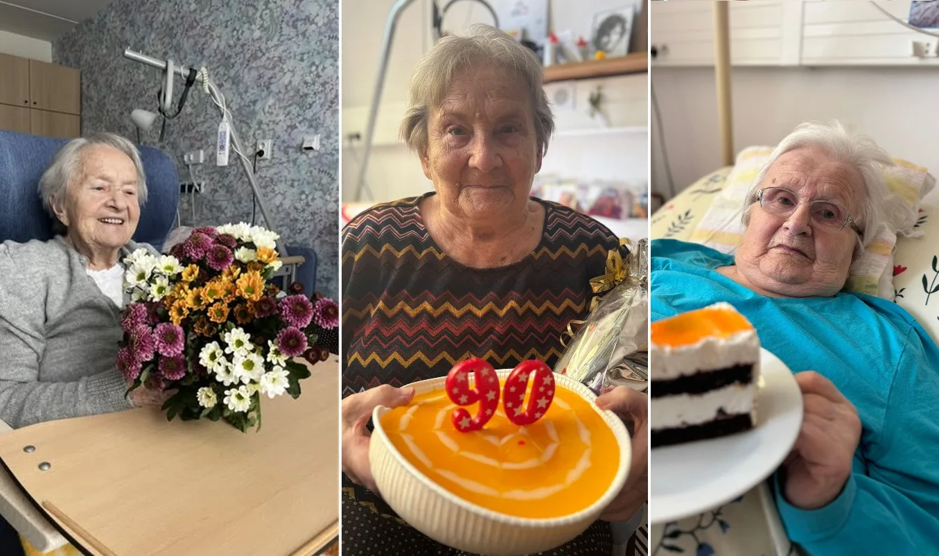 Krásná jubilea. Jiřina Navrátilová oslavila 105. narozeniny, slavily i paní Marie a Věra. Foto: Sociální centrum Kraje Vysočina, Integrované centrum sociálních služeb Jihlava (redakčně upraveno)