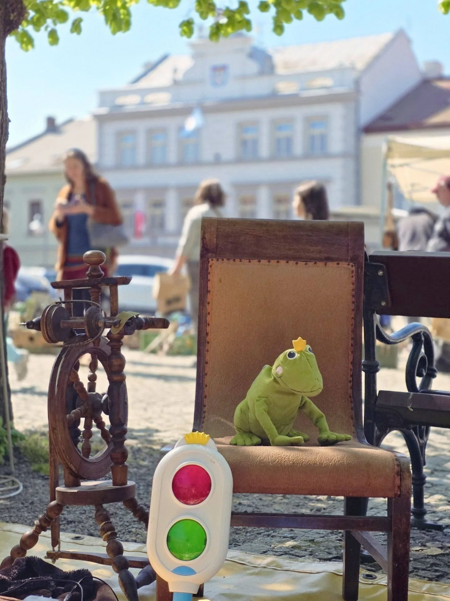 FOTO, VIDEO: Kolovrátek, rodokapsy i vinyly. Bleší trh v Polné byl poprvé v centru. Foto: Jakub Kašpar Skočdopole