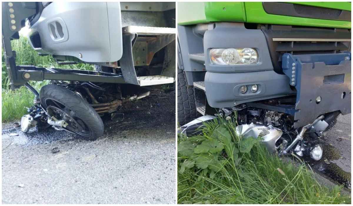 Motorkář na Žďársku jel rychle a upadl pod kola Tatry. Transportovali ho do nemocnice