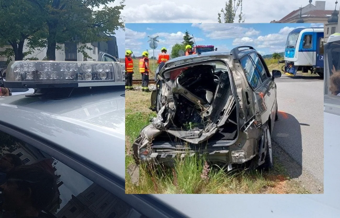 Provoz na železniční trati u Batelova zastavila nehoda na přejezdu