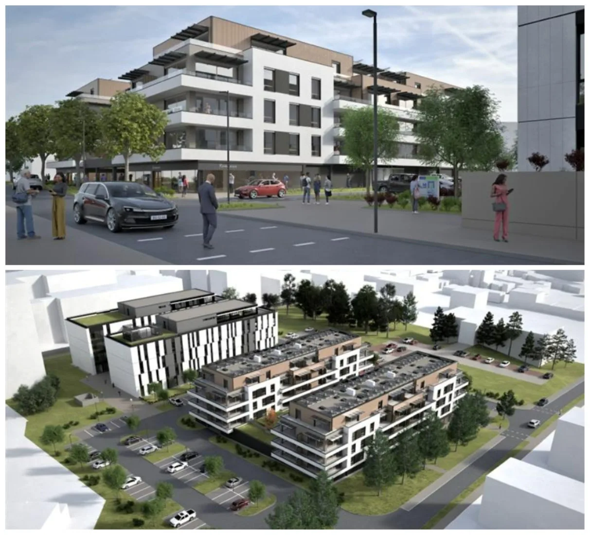 Jihlava bude mít v roce 2029 nový bytový dům s parkovištěm. Takhle bude vypadat