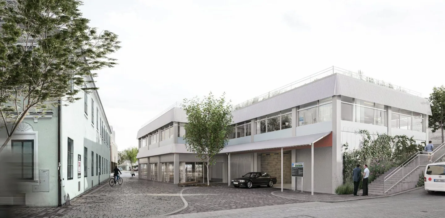 Vizualizace budoucí podoby nového centra městských služeb v Pelhřimově