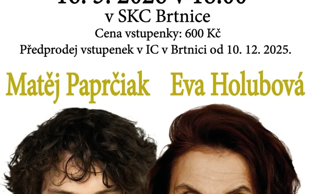 Eva Holubová, Matěj Paprčiak - divadelní představení Podzimní Expres v Brtnici