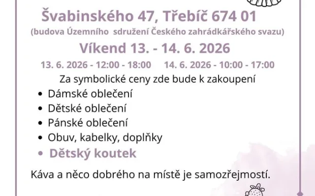 Letní charitativní sekáč pro spolek Kapka pro tlapky